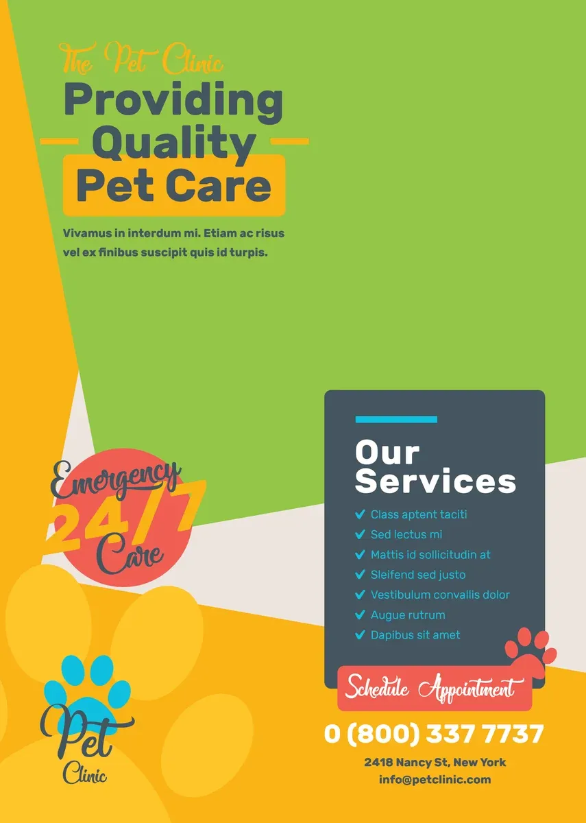 Pet Clinic Flyer — preview 1