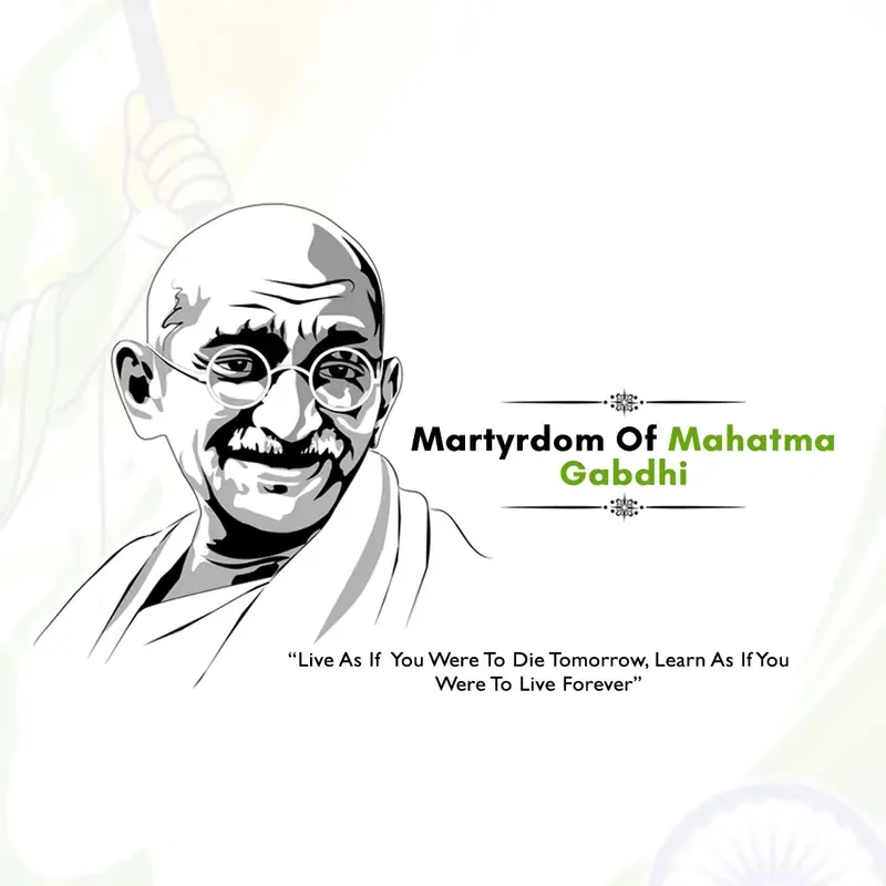 Martyrdom Of Mahatma Gandhi Festive Graphics & Social Media Kit — preview 1