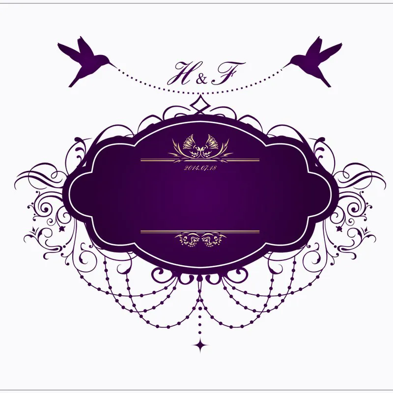 Vintage Baroque Ornate Golden Monogram Frame PNG — preview 1