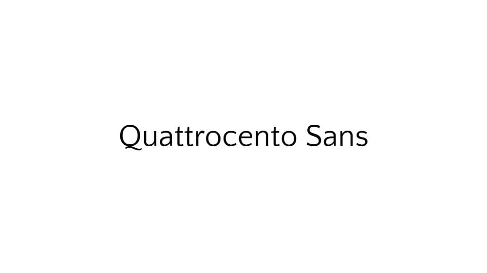 Quattrocento Sans — preview 1