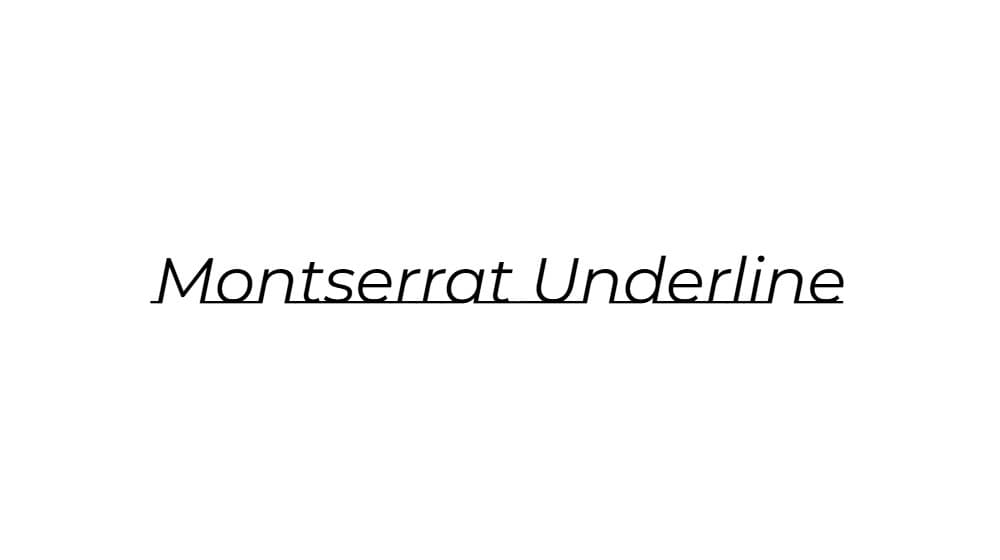 Montserrat Underline — preview 1