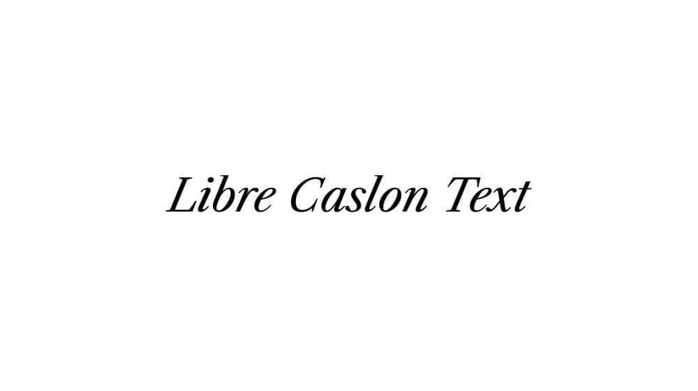Libre Caslon Text — preview 1