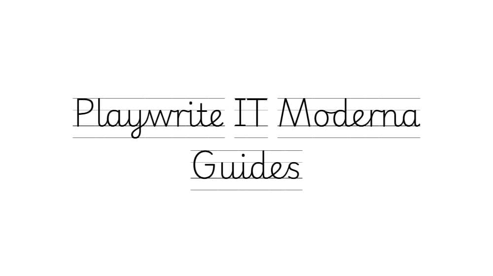 Playwrite IT Moderna Guides — preview 1