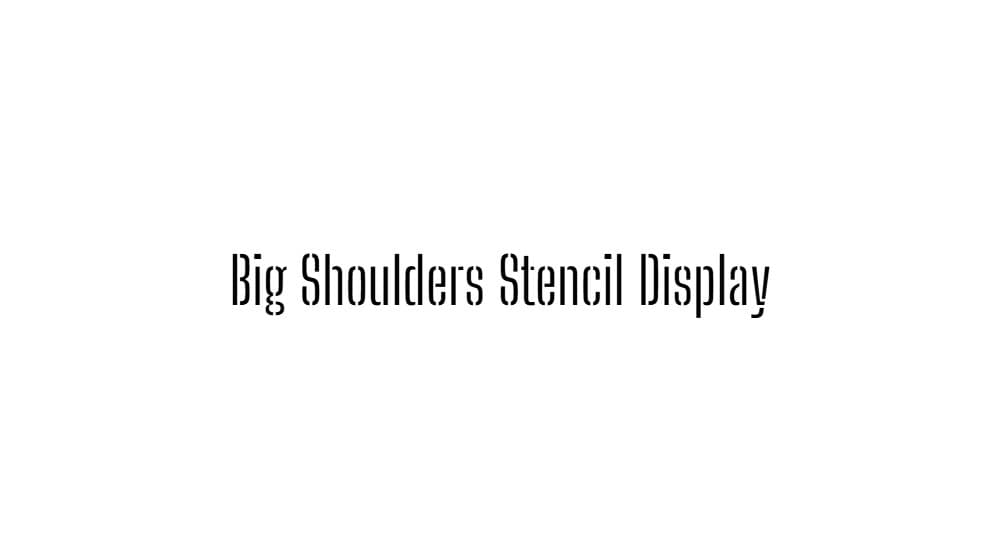 Big Shoulders Stencil Display — preview 1