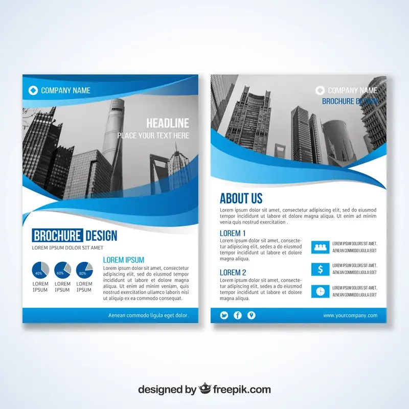 Corporate Brochure Of Blue Waves — preview 1