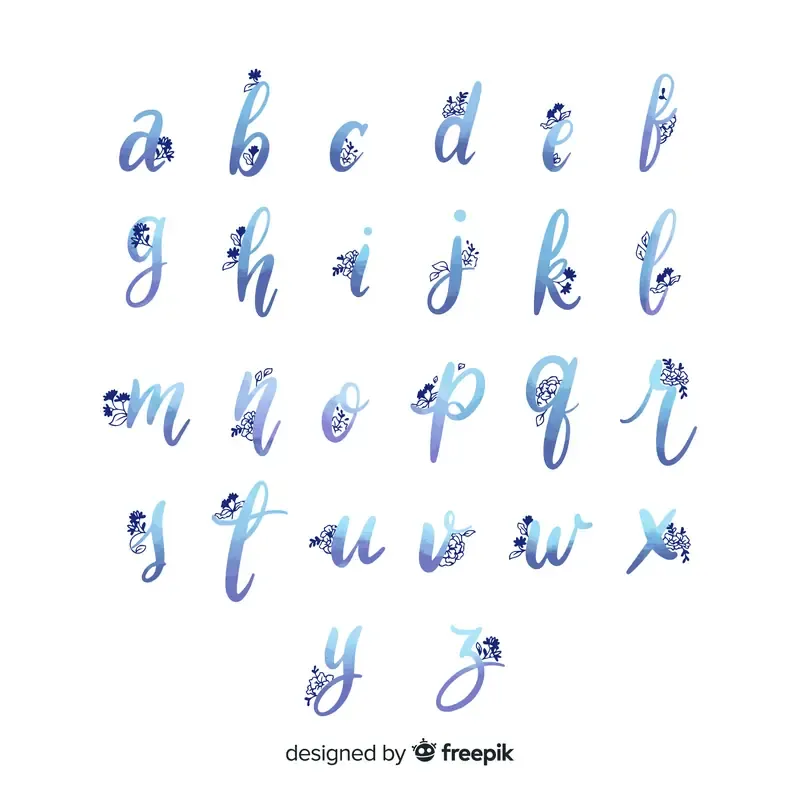 Floral Alphabet — preview 1