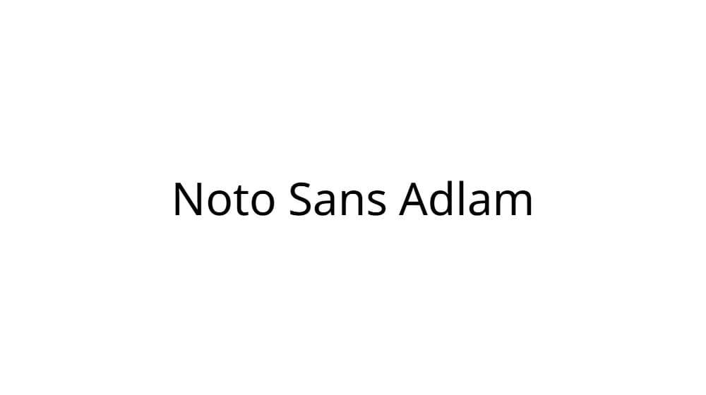 Noto Sans Adlam — preview 1