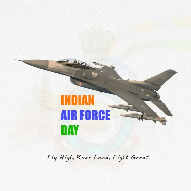 Indian Air Force Day Festive Graphics & Social Media Kit — preview 1