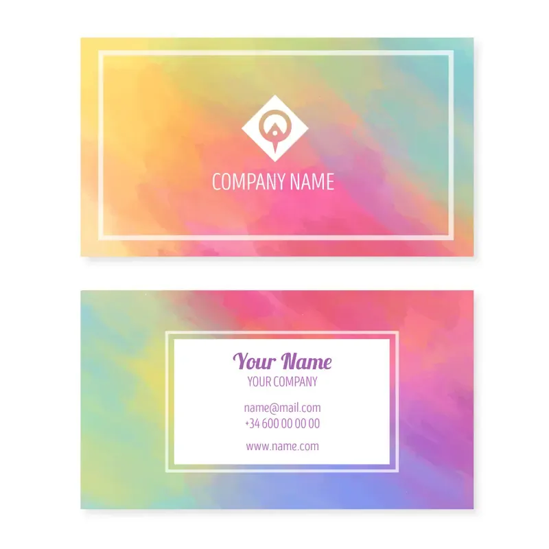 abstract-watercolor-business-card-template Festive Graphics & Social Media Kit — preview 1