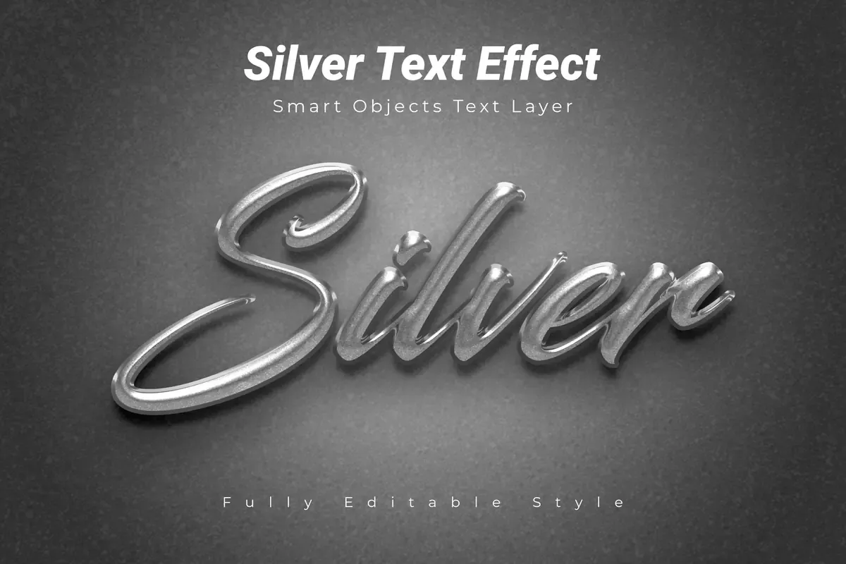 Silver Text Effect — preview 1