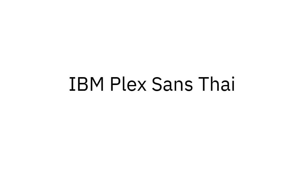 IBM Plex Sans Thai — preview 1