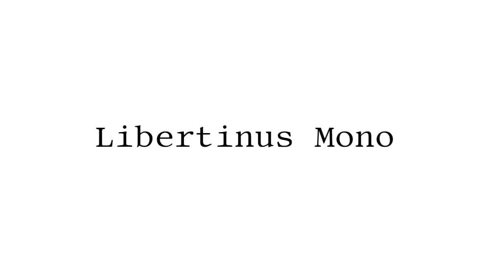 Libertinus Mono — preview 1