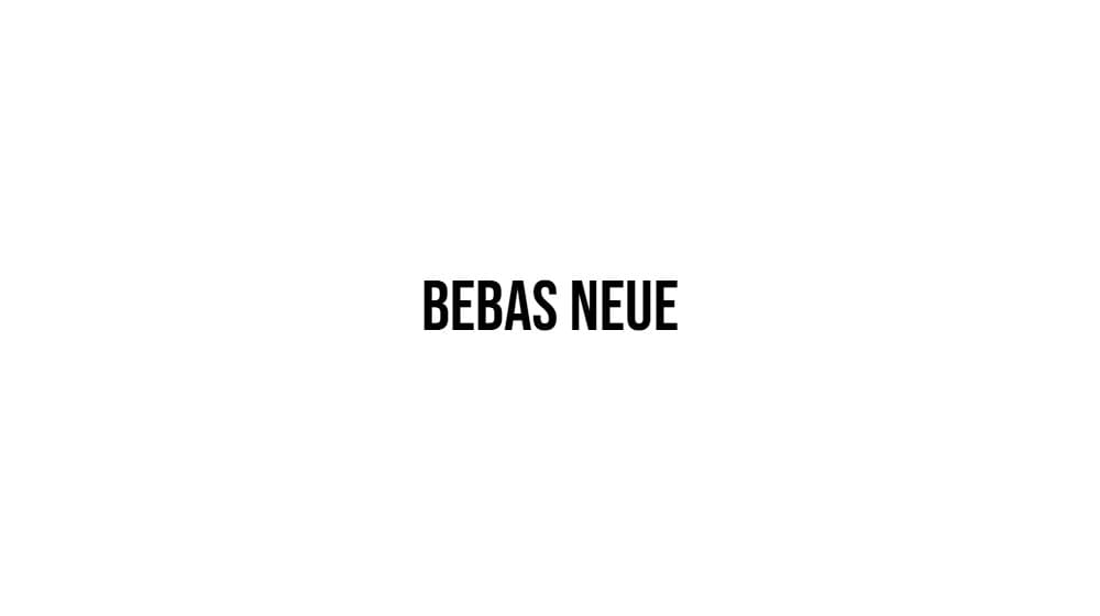 Bebas Neue — preview 1