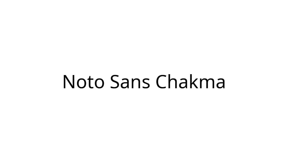 Noto Sans Chakma — preview 1