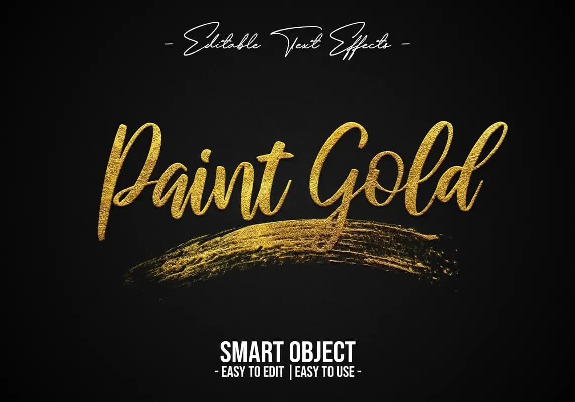 Paint Gold Text Style Effect — preview 1
