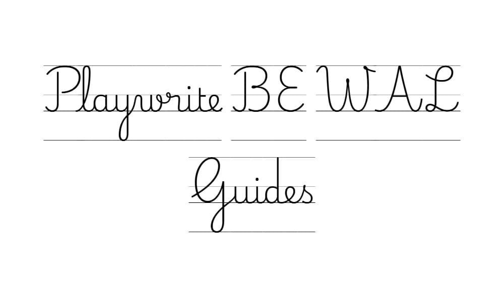 Playwrite BE WAL Guides — preview 1