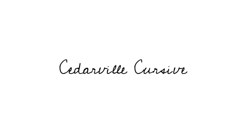 Cedarville Cursive — preview 1
