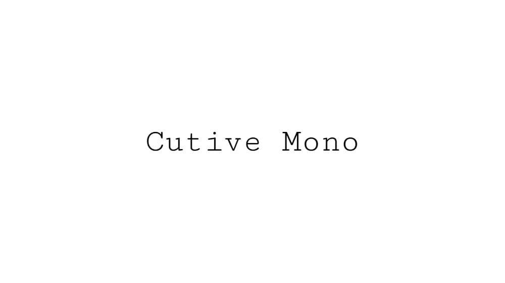 Cutive Mono — preview 1