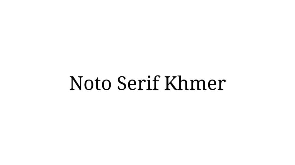 Noto Serif Khmer — preview 1