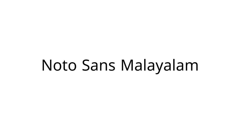 Noto Sans Malayalam — preview 1