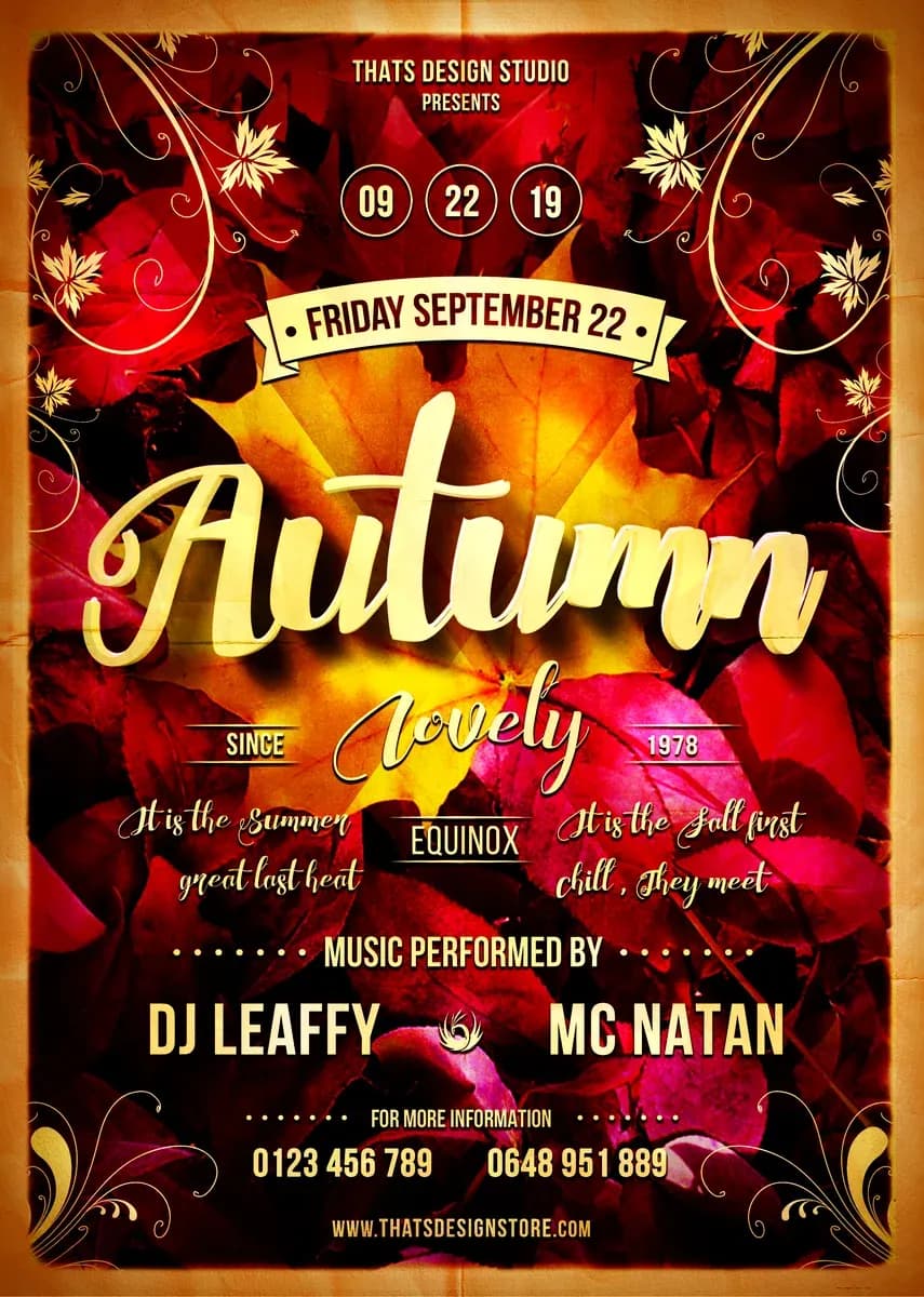 Autumn Equinox Flyer Template V1 — preview 1