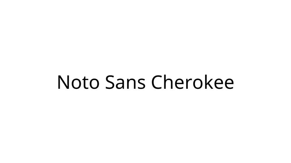 Noto Sans Cherokee — preview 1