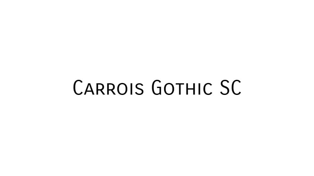 Carrois Gothic SC — preview 1