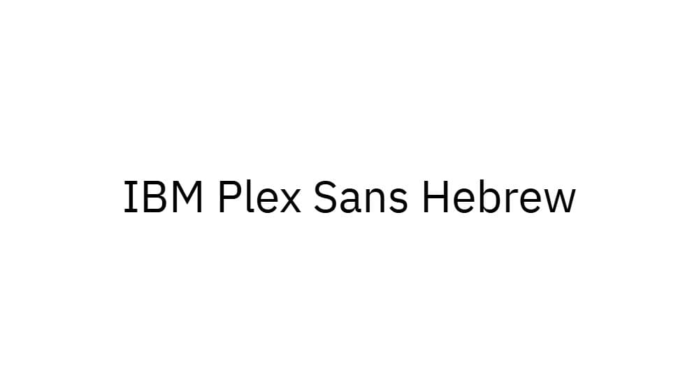 IBM Plex Sans Hebrew — preview 1