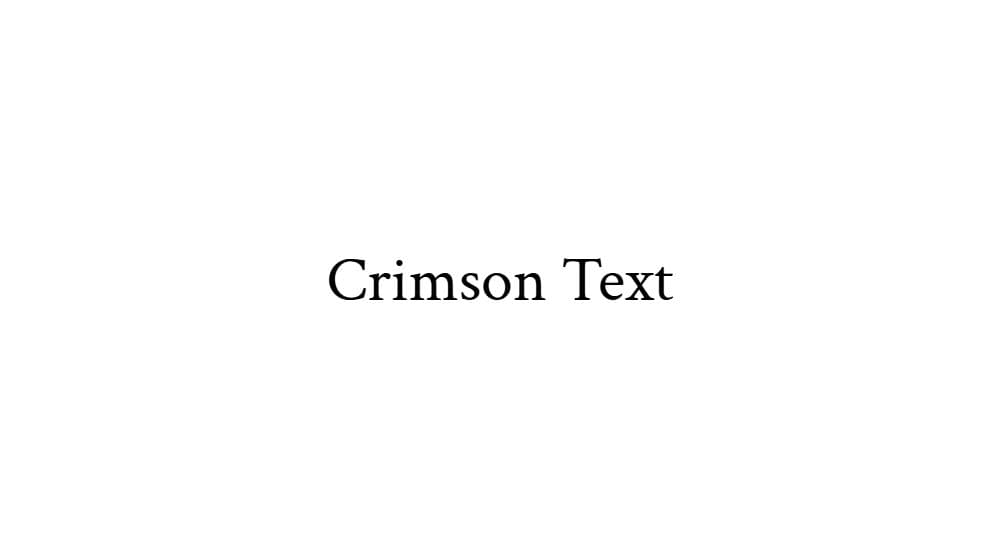 Crimson Text — preview 1