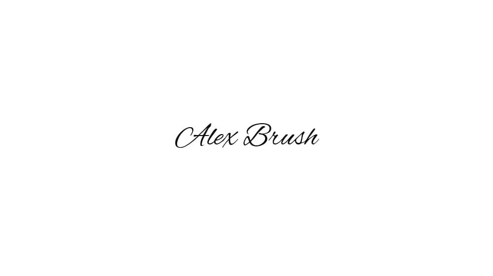 Alex Brush — preview 1