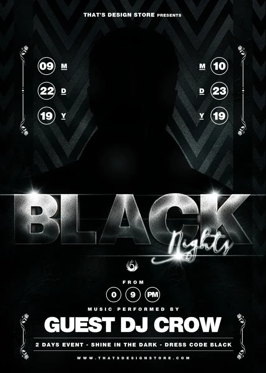 Black Nights Flyer Template V2 — preview 1