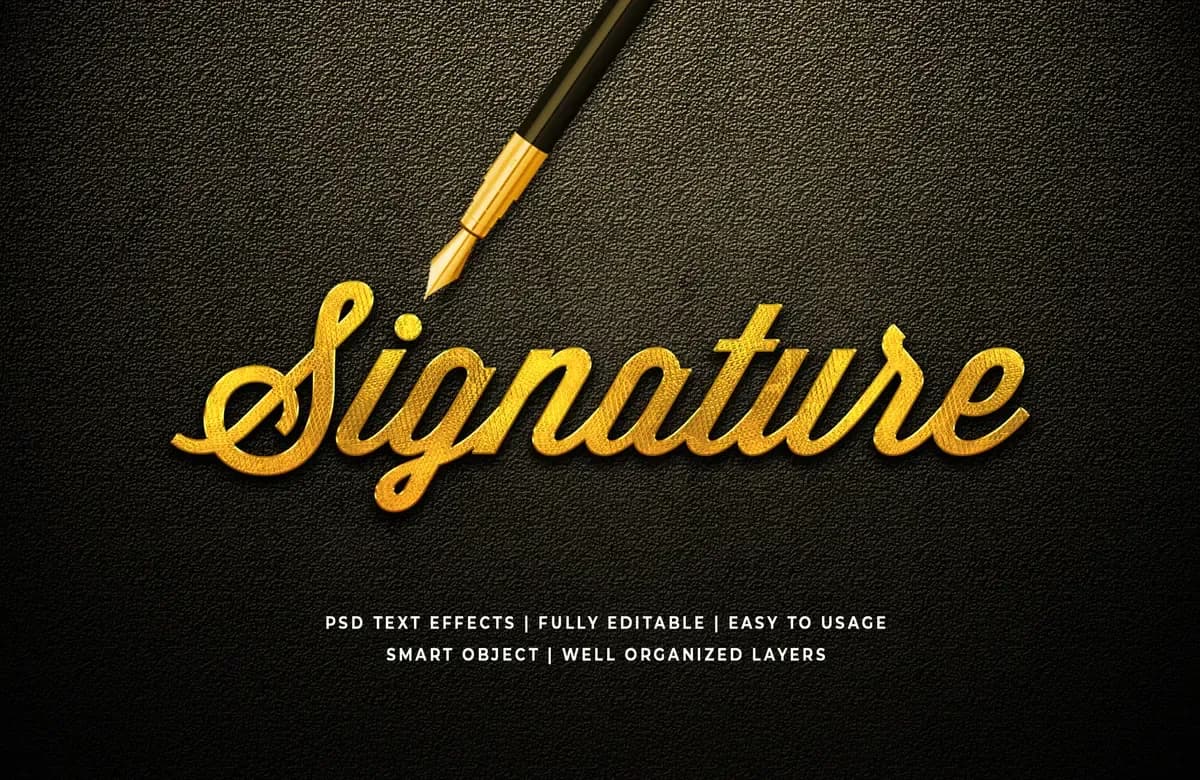 Signature 3D Text Style Effect — preview 1