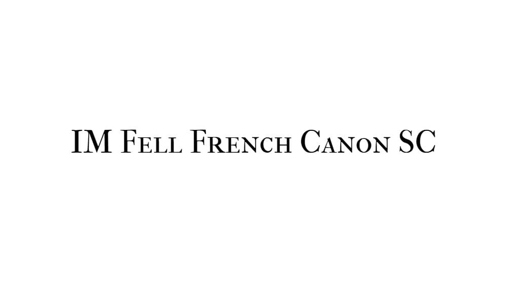 IM Fell French Canon SC — preview 1