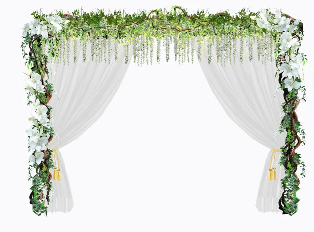 Soft Pastel Peony & Hydrangea Flower Wreath Clipart - Concept Alpha — preview 1