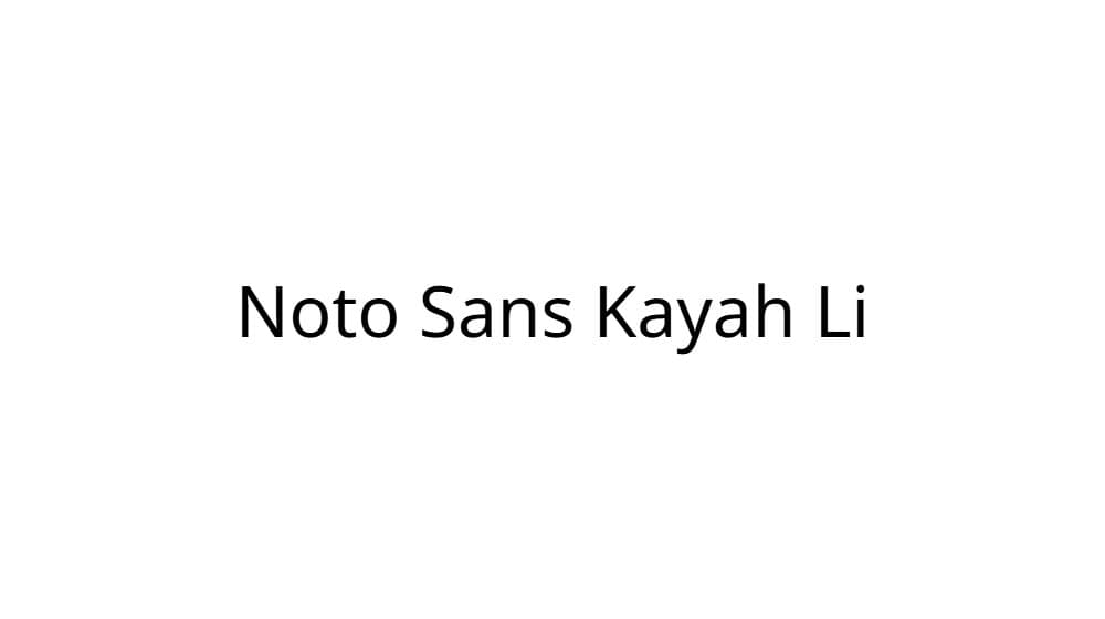 Noto Sans Kayah Li — preview 1
