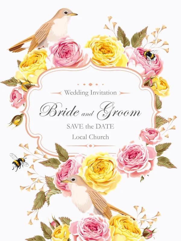 Botanical Wedding Floral Wreath Element 01 — preview 1