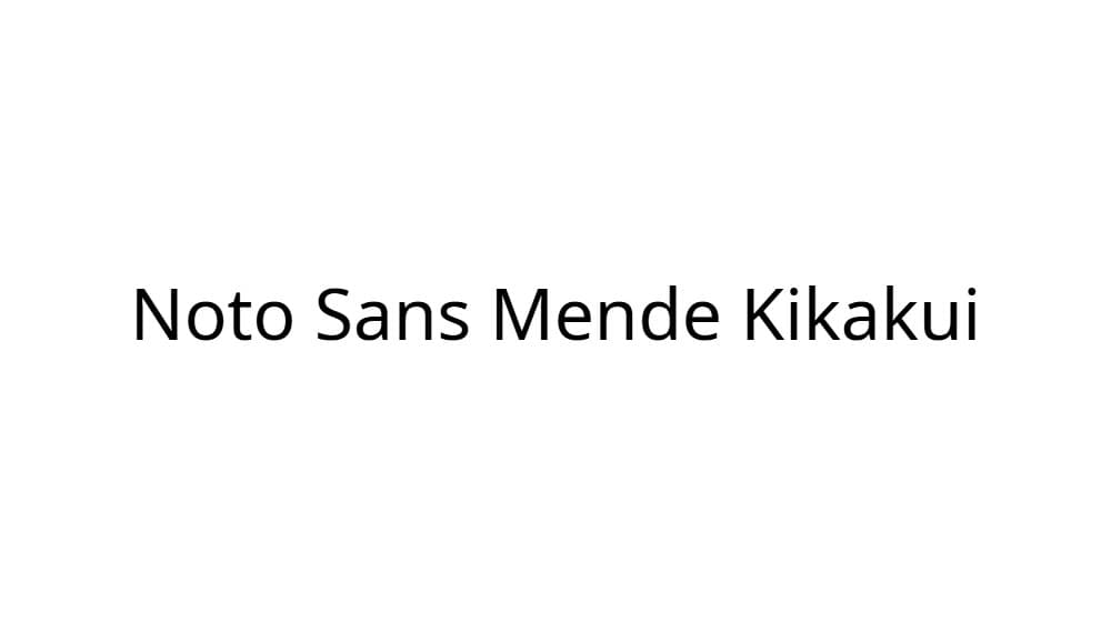 Noto Sans Mende Kikakui — preview 1
