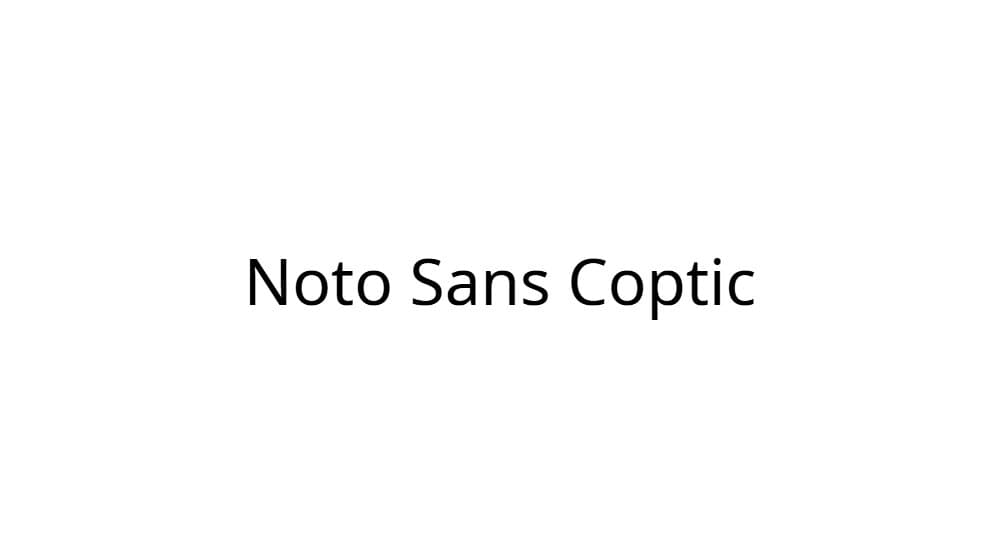 Noto Sans Coptic — preview 1
