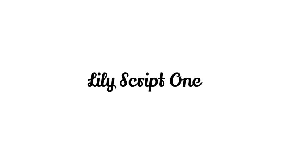 Lily Script One — preview 1