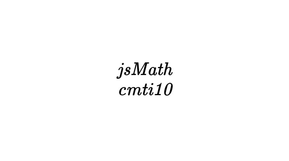 jsMath cmti10 — preview 1