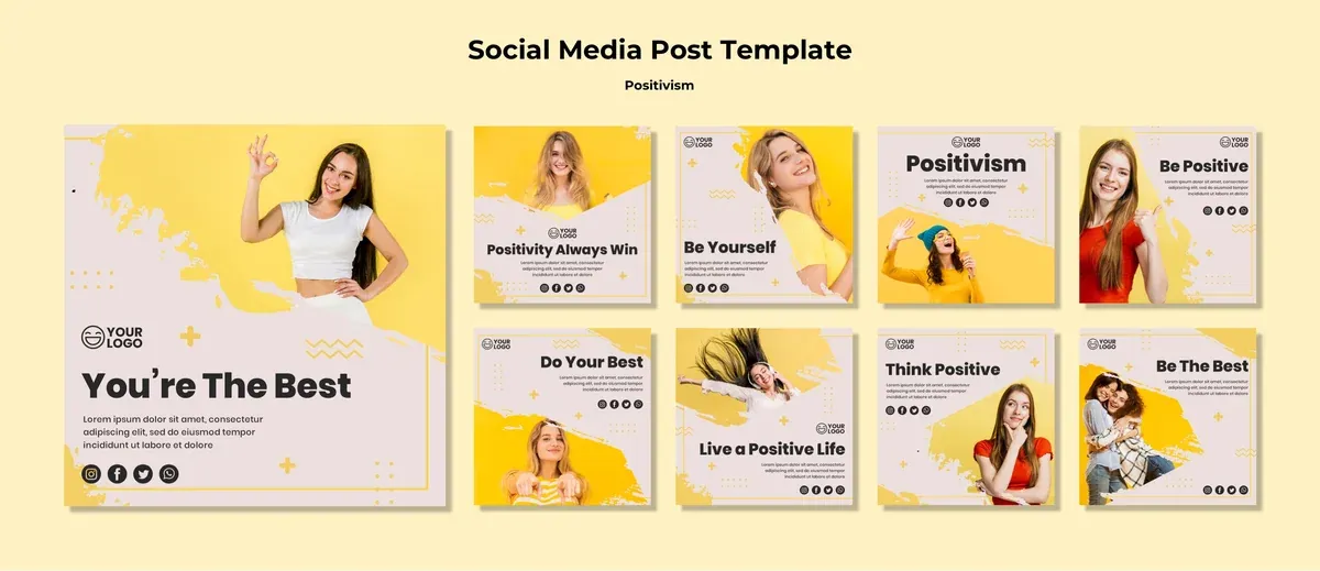 Positivism Social Media Post Template — preview 1