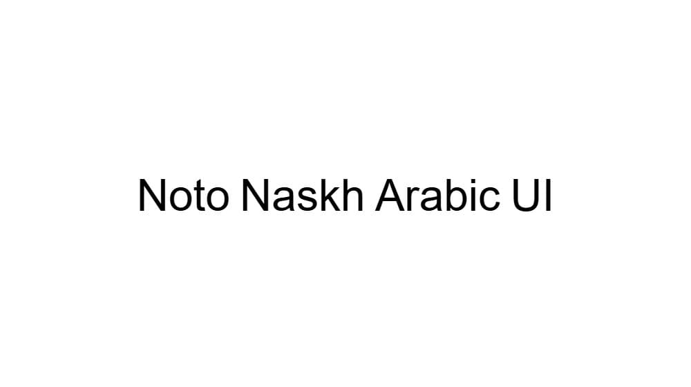 Noto Naskh Arabic UI — preview 1