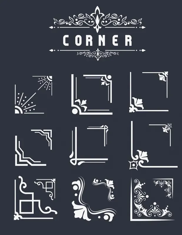 Document_Corner_Design_Elements_Classical_Flat_Design_6832278 — preview 1