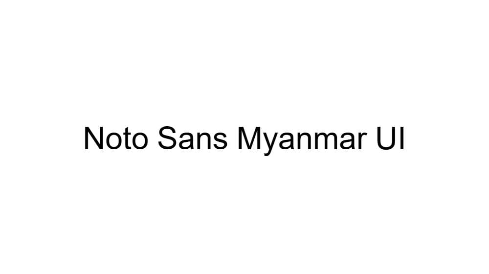 Noto Sans Myanmar UI — preview 1