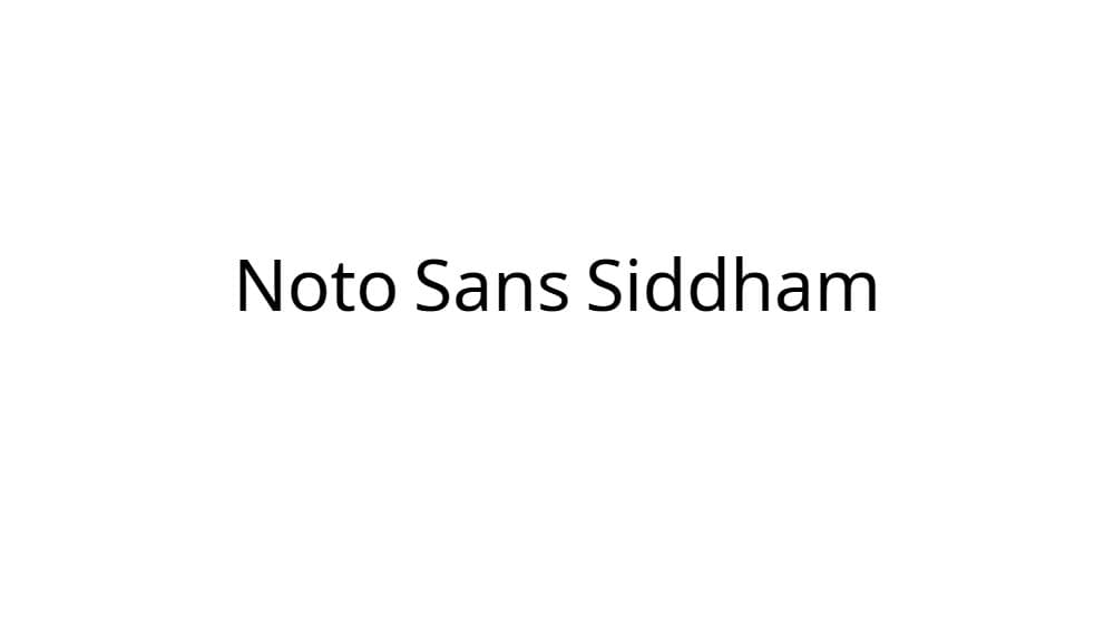 Noto Sans Siddham — preview 1