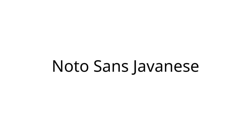 Noto Sans Javanese — preview 1