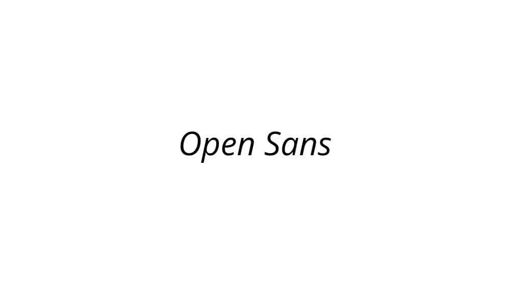 Open Sans — preview 1