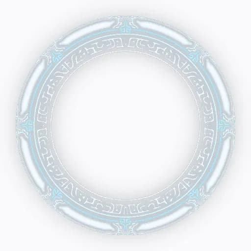 Minimalist Geometric Gold Wire Floral Border PNG — preview 1