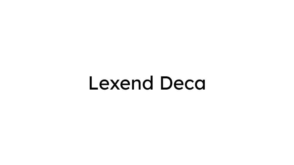 Lexend Deca — preview 1