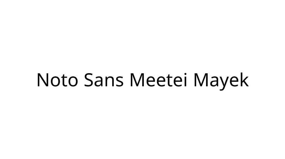 Noto Sans Meetei Mayek — preview 1